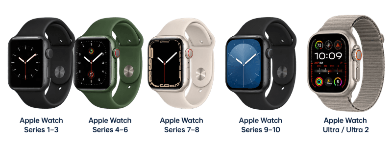 Apple Watch models repaired by Revolucell